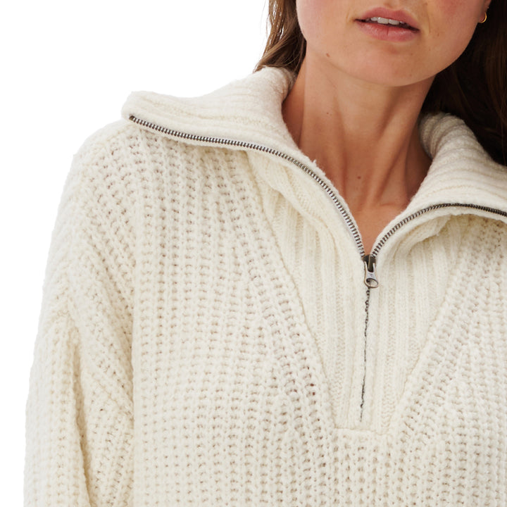 Rip Curl Seeker 1/4 Zip Sweater - Women's Bone