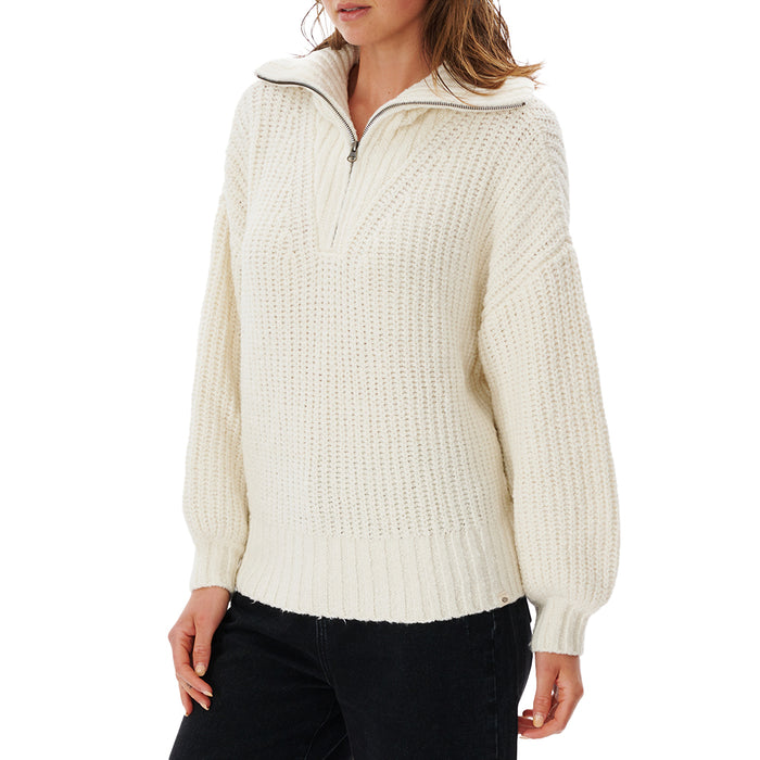 Rip Curl Seeker 1/4 Zip Sweater - Women's Bone