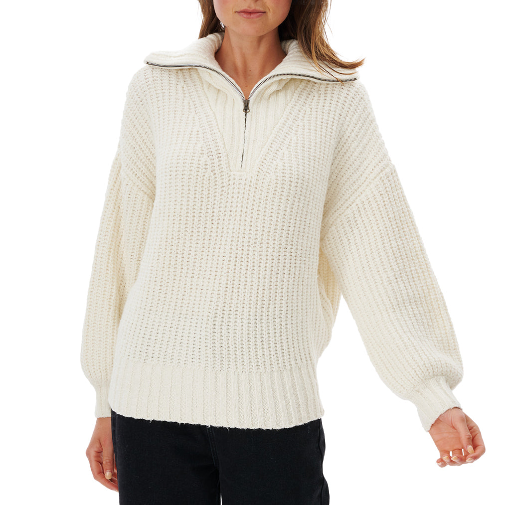 Rip Curl Seeker 1/4 Zip Sweater - Women's Bone