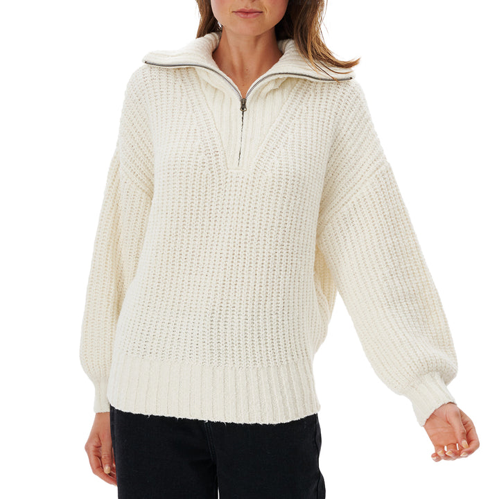 Rip Curl Seeker 1/4 Zip Sweater - Women's Bone