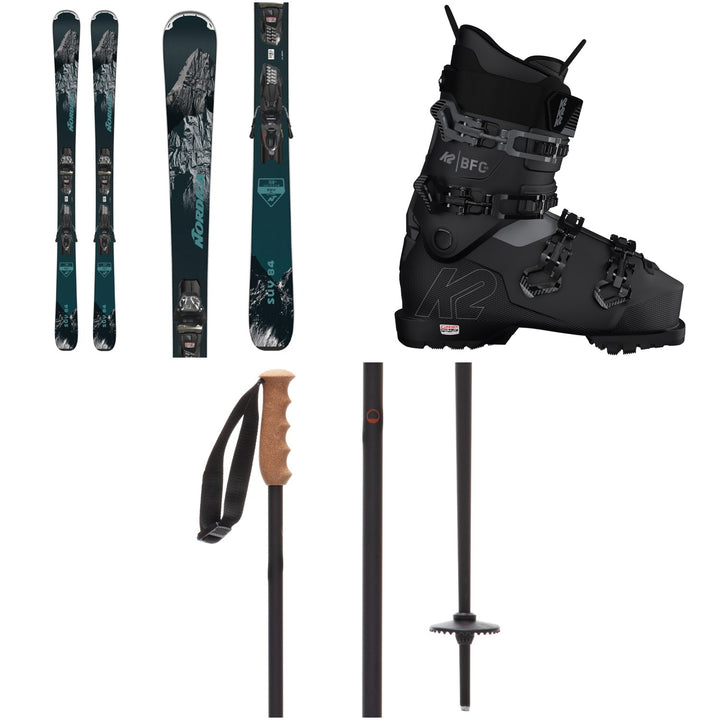 Nordica SUV 84 + TP2 Compact FDT Ski Bindings + K2 BFC 80 Ski Boots + Season Aluminum Ski Poles 2023