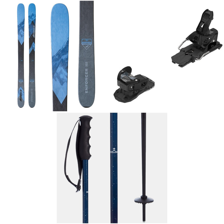 Nordica Enforcer 104 Free Skis + Salomon Warden MNC 13 Ski Bindings + evo Merge Ski Poles 2023
