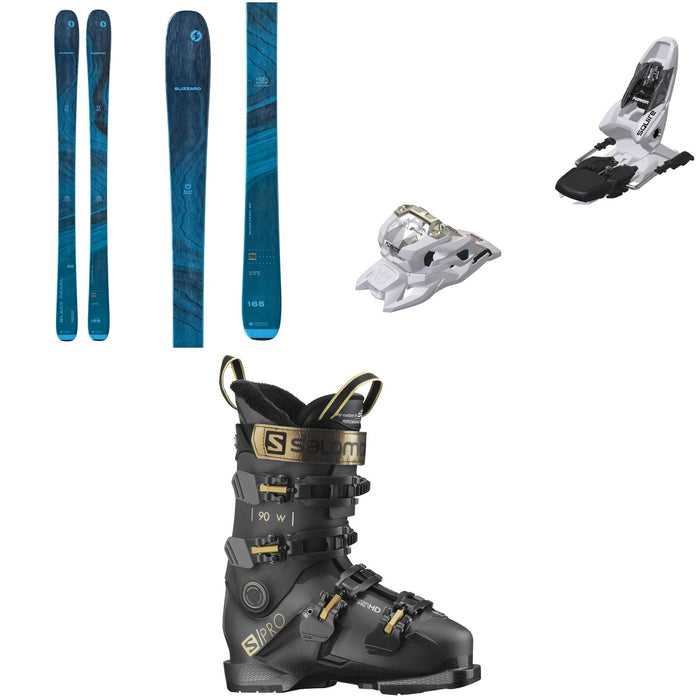 Blizzard Black Pearl 88 Skis + Marker Squire 11 Ski Bindings + Salomon S/Pro 90 W GW Ski Boots - Women's