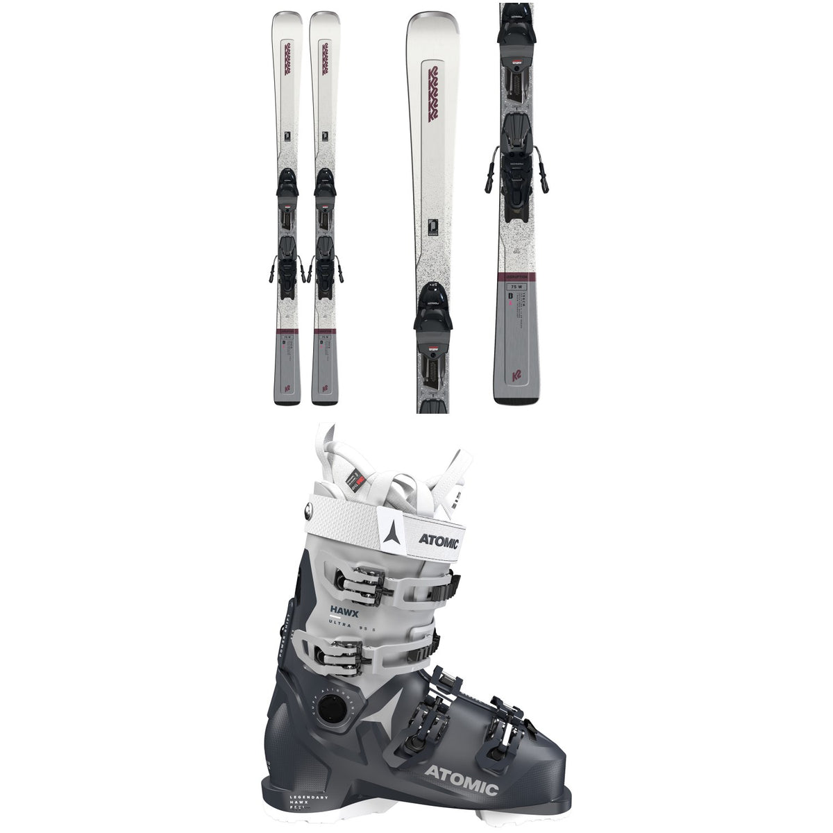 K2 Disruption 75 Skis + ERP 10 Bindings + Atomic Hawx Ultra 95 S W GW Ski Boots - Women's 2023