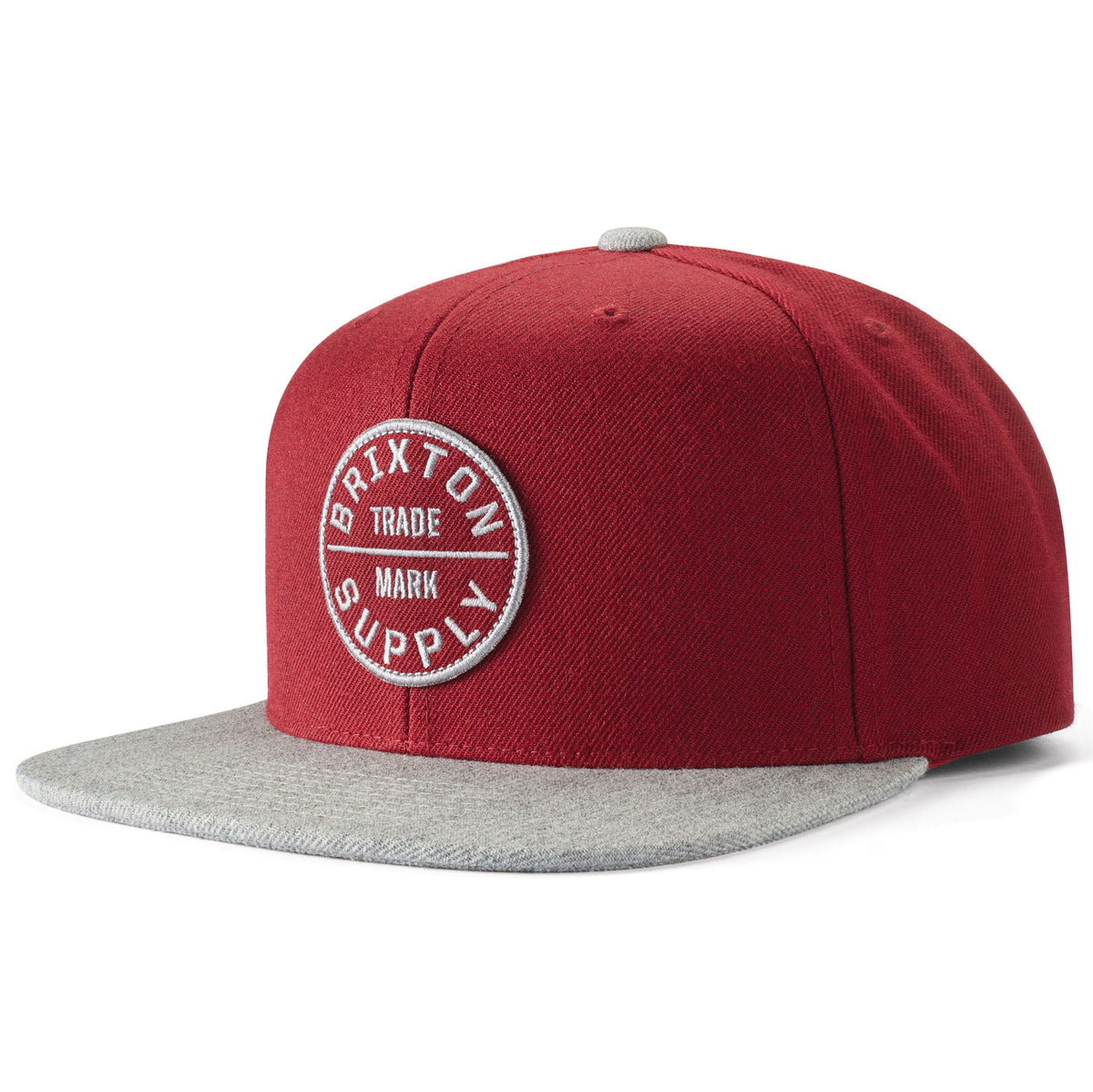 Brixton Oath III Snapback Hat - Kids' Dark Brick/Heather Grey