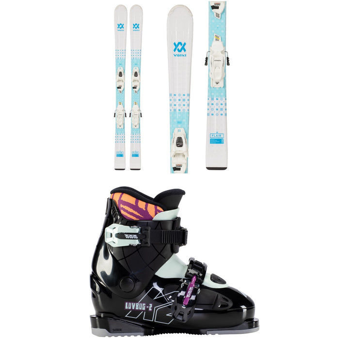 Völkl Flair Jr Skis + vMotion 4.5 GW Bindings + K2 Luvbug 2 Ski Boots - Kids' 2023