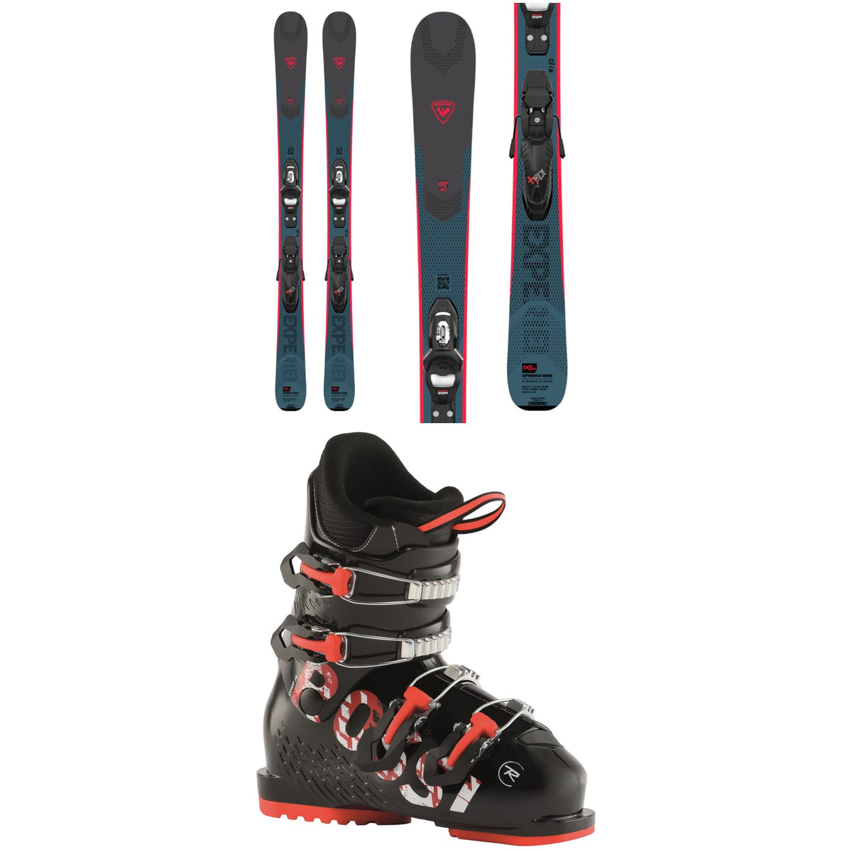 Rossignol Experience Pro Skis + Kid X 4 GW Bindings + Rossignol Comp J4 Ski Boots - Boys' 2023