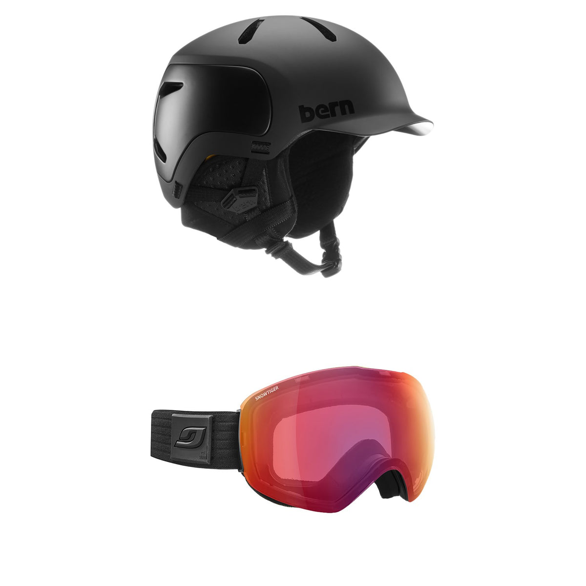Bern Watts 2.0 MIPS Helmet + Julbo Skydome Goggles