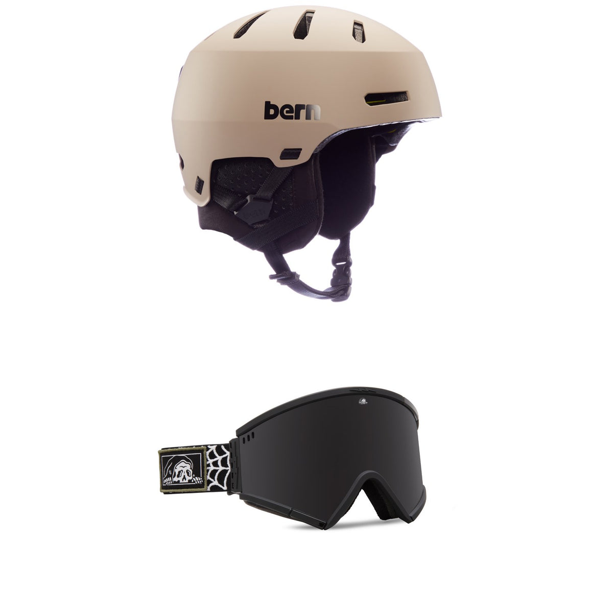 Bern Macon 2.0 MIPS Helmet + Electric Roteck Goggles