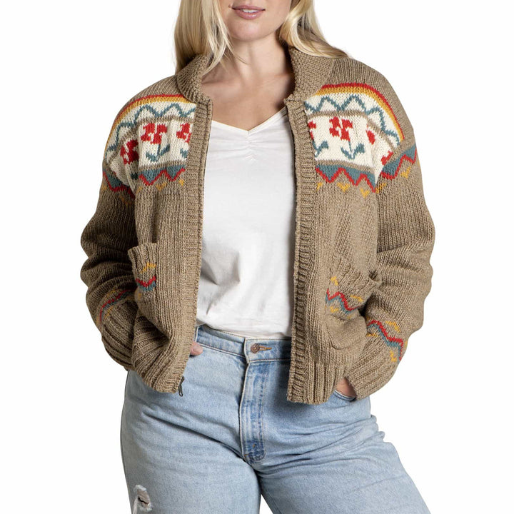 Toad & Co Nitsa Zip Cardigan - Women's Honey Brown