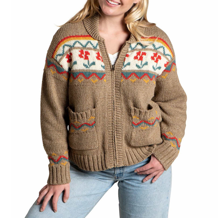 Toad & Co Nitsa Zip Cardigan - Women's Honey Brown