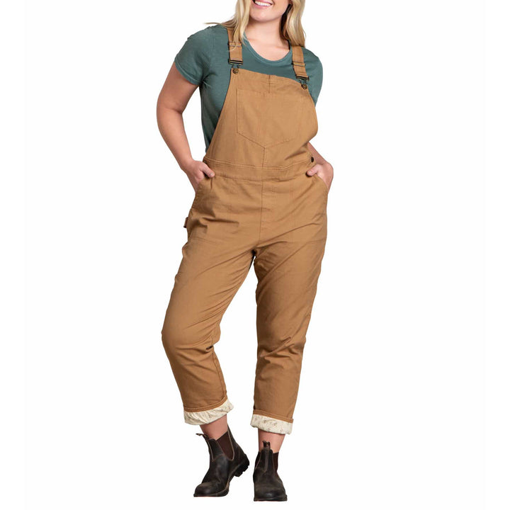 Toad & Co Bramble Flannel Lined Overalls - Women's Tabac