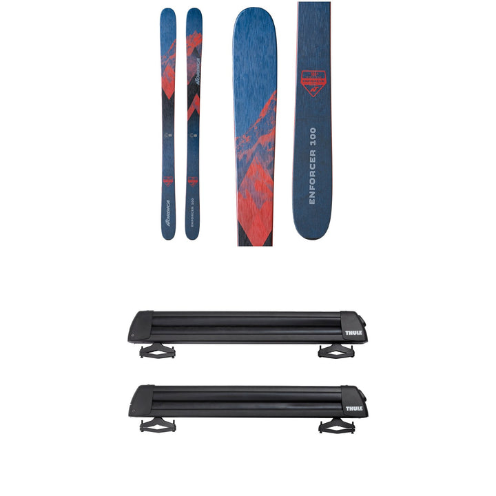 Nordica Enforcer 100 Skis 2023 + Thule Classic Ski & Snowboard Rack with Locks