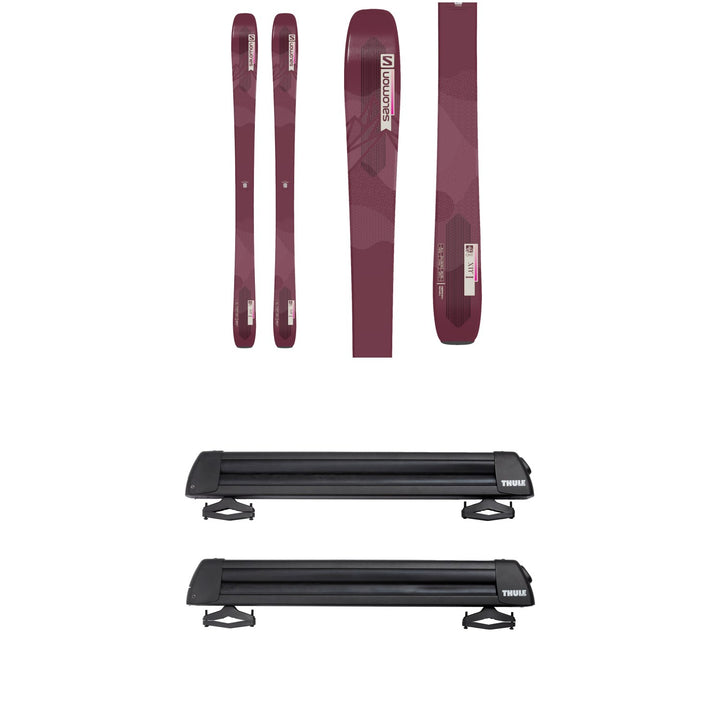 Salomon QST Lux 92 Skis - Women's 2022 + Thule Classic Ski & Snowboard Rack with Locks
