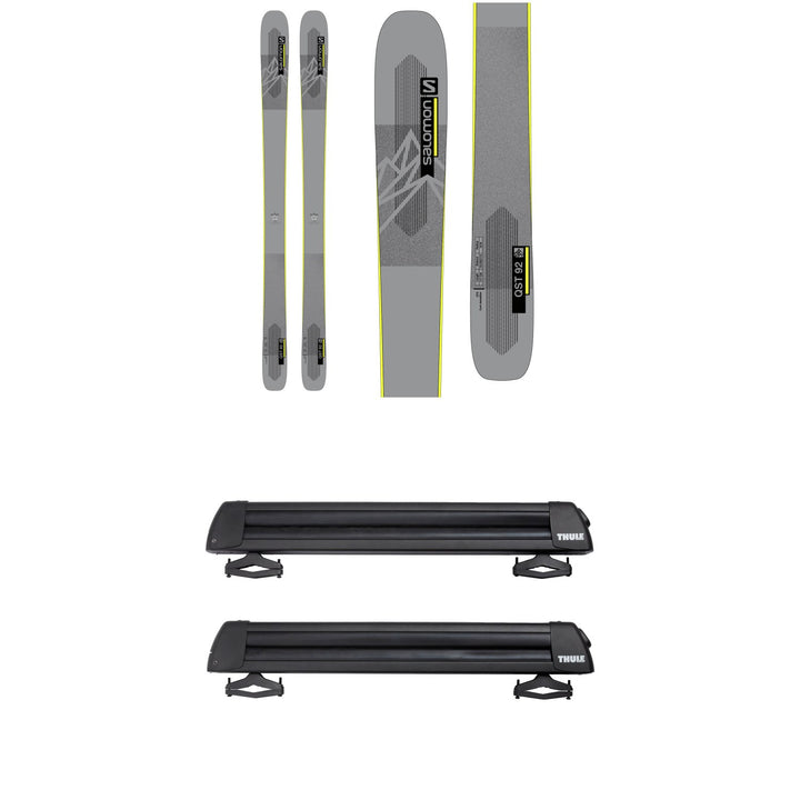 Salomon QST 92 Skis 2022 + Thule Classic Ski & Snowboard Rack with Locks
