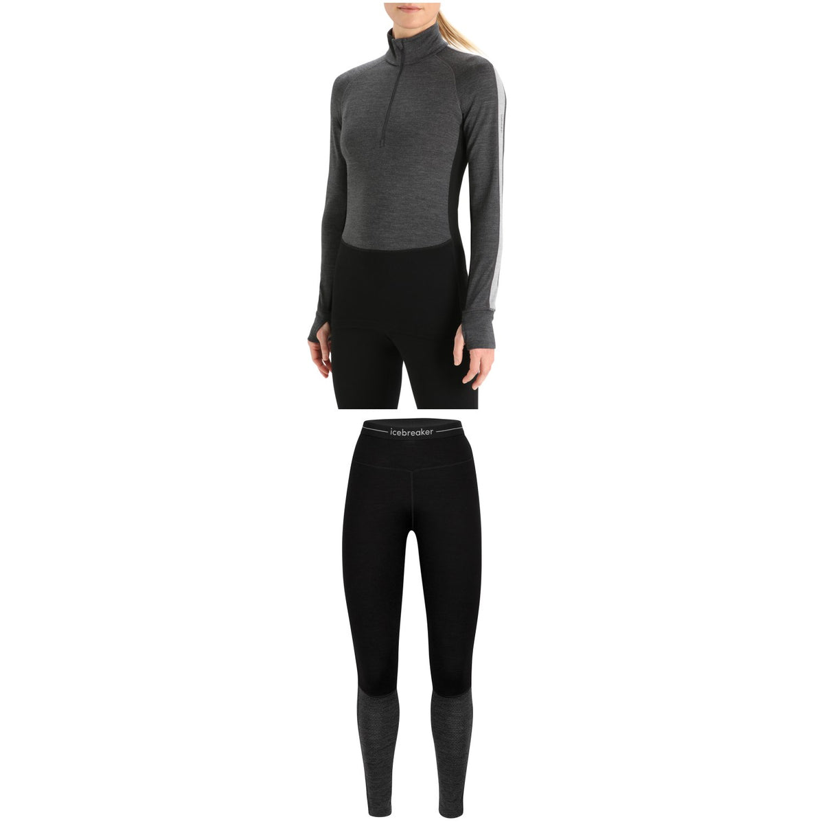 Icebreaker 260 ZoneKnit Long-Sleeve Half Zip Top + Leggings - Women's 2023