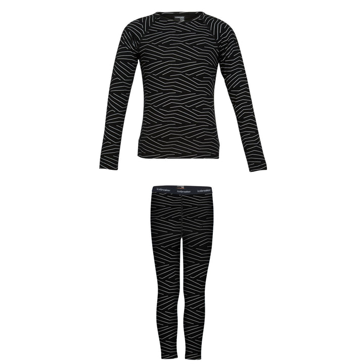 Icebreaker 200 Oasis Napasoq Lines Long Sleeve Crew + Leggings - Kids'