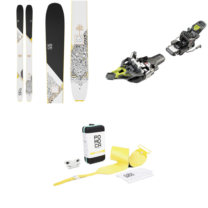 WNDR Alpine Intention 110 Camber Skis + Fritschi Tecton 12 Alpine Touring Ski Bindings + Pomoca Climb 2.0 Climbing Skins 2022