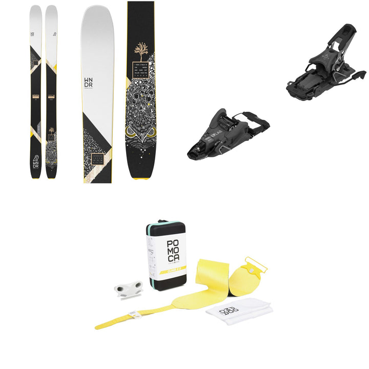 WNDR Alpine Intention 110 Reverse Camber Skis 2022 + Salomon S/Lab Shift MNC 13 Alpine Touring Ski Bindings 2023 + Pomoca Climb 2.0 Climbing Skins