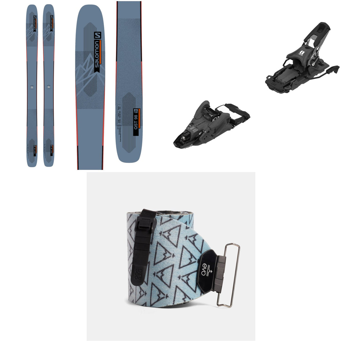 Salomon QST 98 Skis + Armada Shift MNC 13 Alpine Touring Ski Bindings + evo x Pomoca Pro Glide Climbing Skins 2023