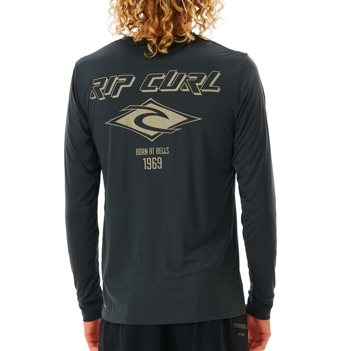 Rip Curl Icons Surflite Long Sleeve Rashguard Washed Black