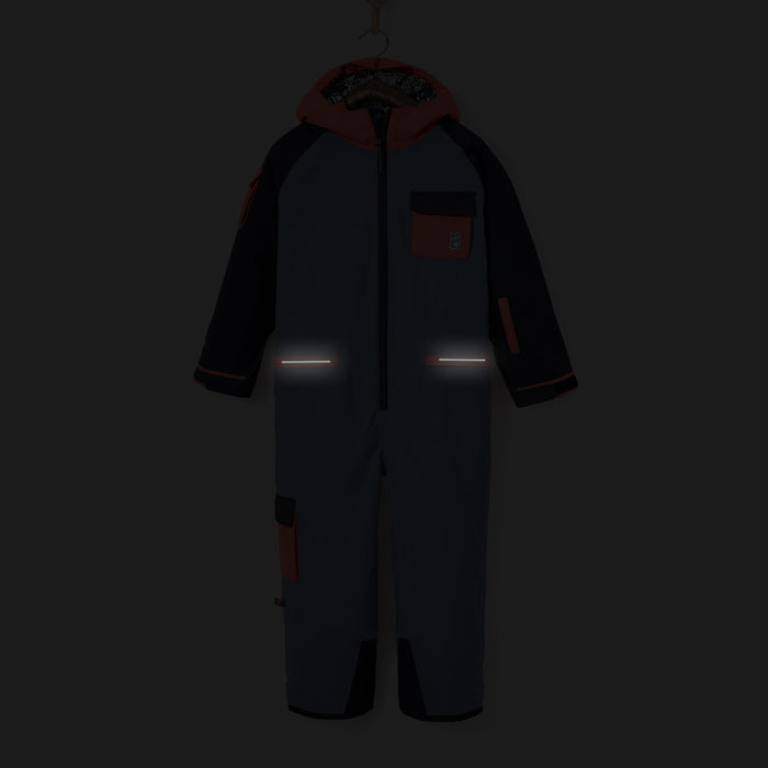namuk Quest Snow Onepiece - Kids' Purple Blue/Coral