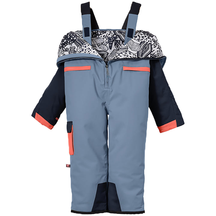 namuk Quest Snow Onepiece - Kids' Purple Blue/Coral