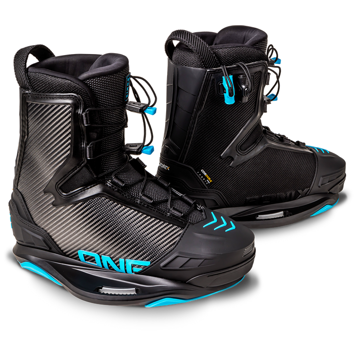 Ronix One Intuition Wakeboard Bindings Carbitex/ Azure Blue