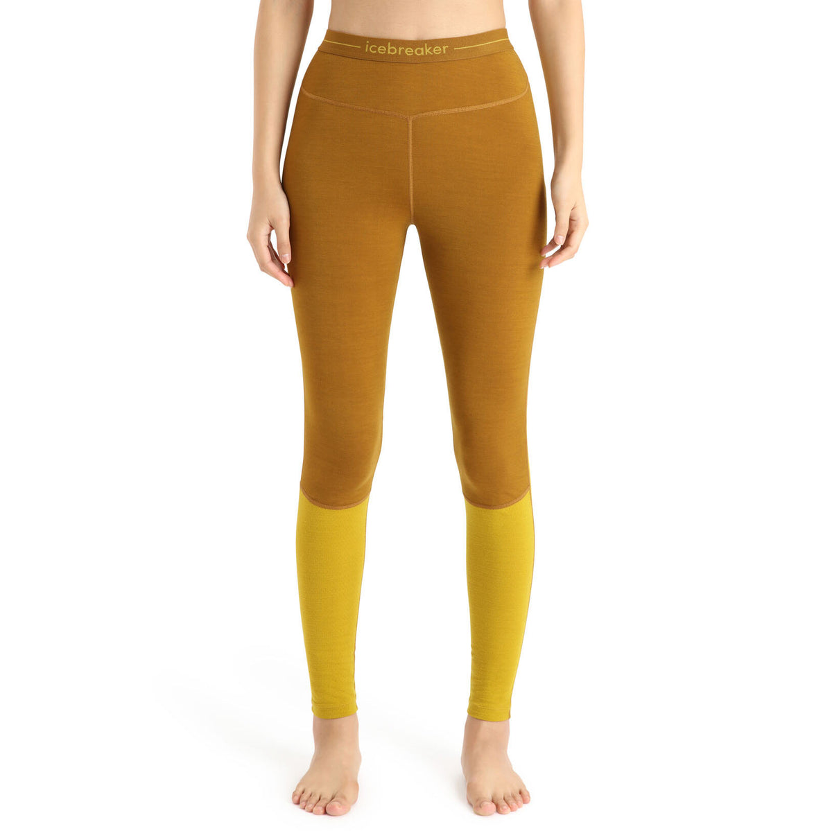 Icebreaker 200 Zoneknit Leggings - Women's Clove/Silent Gold/CB