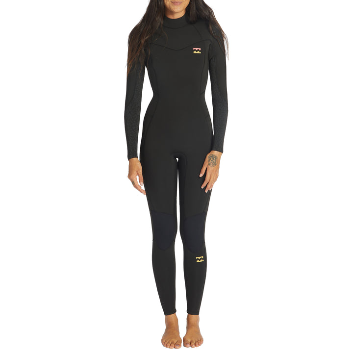 Billabong 4/3 Synergy Back Zip Wetsuit - Women's Wild Black