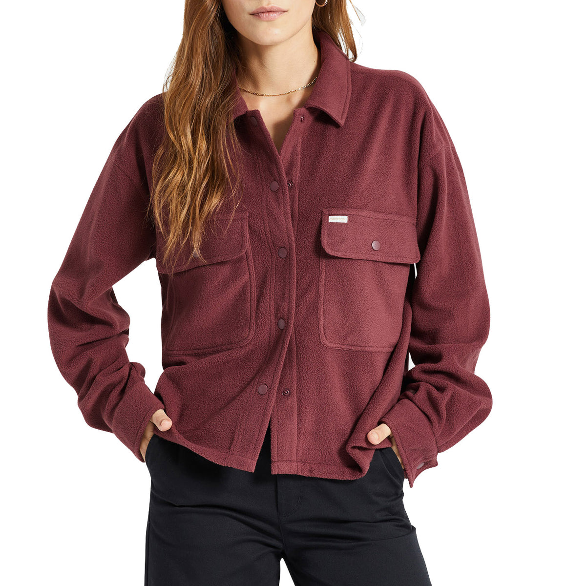 Brixton Bowery Arctic Stretch Long-Sleeve Fleece - Women's Mahogany