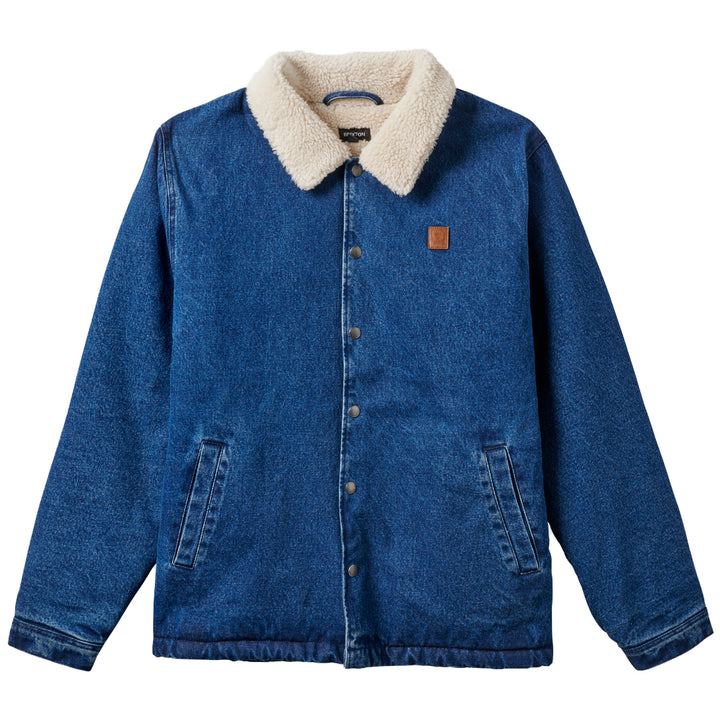 Brixton Beta Lined Coaches Jacket - Men's Worn Indigo