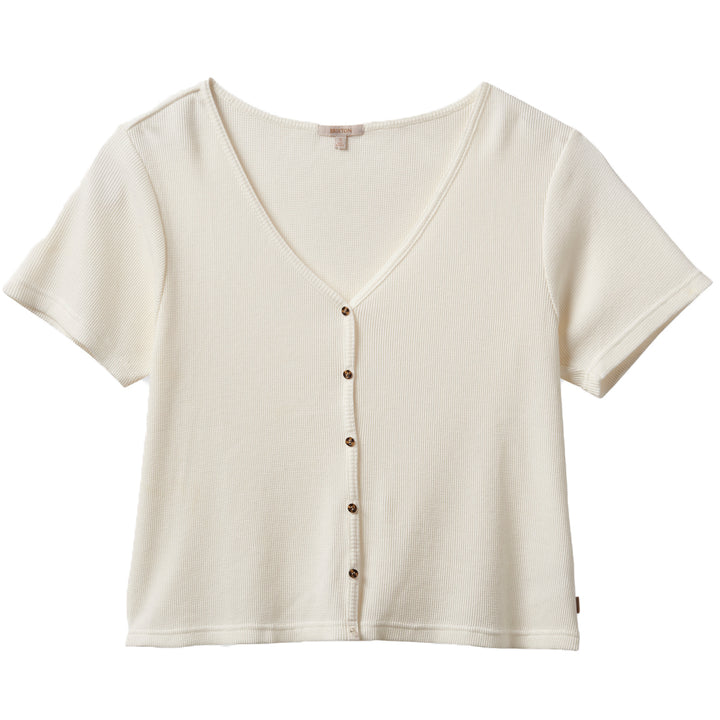 Brixton Monty V-Neck T-Shirt - Women's Off White