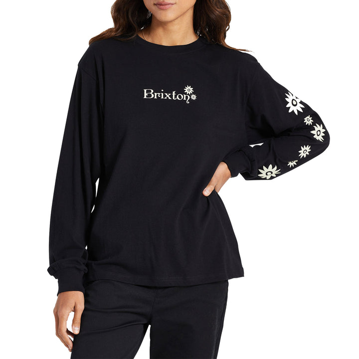 Brixton Gretel Long-Sleeve Boyfriend Tee - Women's Black