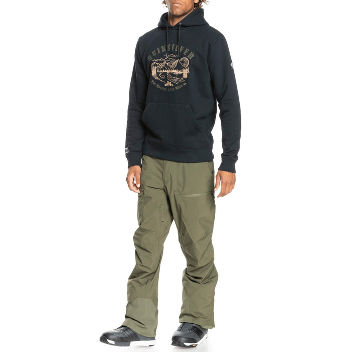 Quiksilver Big Logo Tech Hoodie - Men's True Black