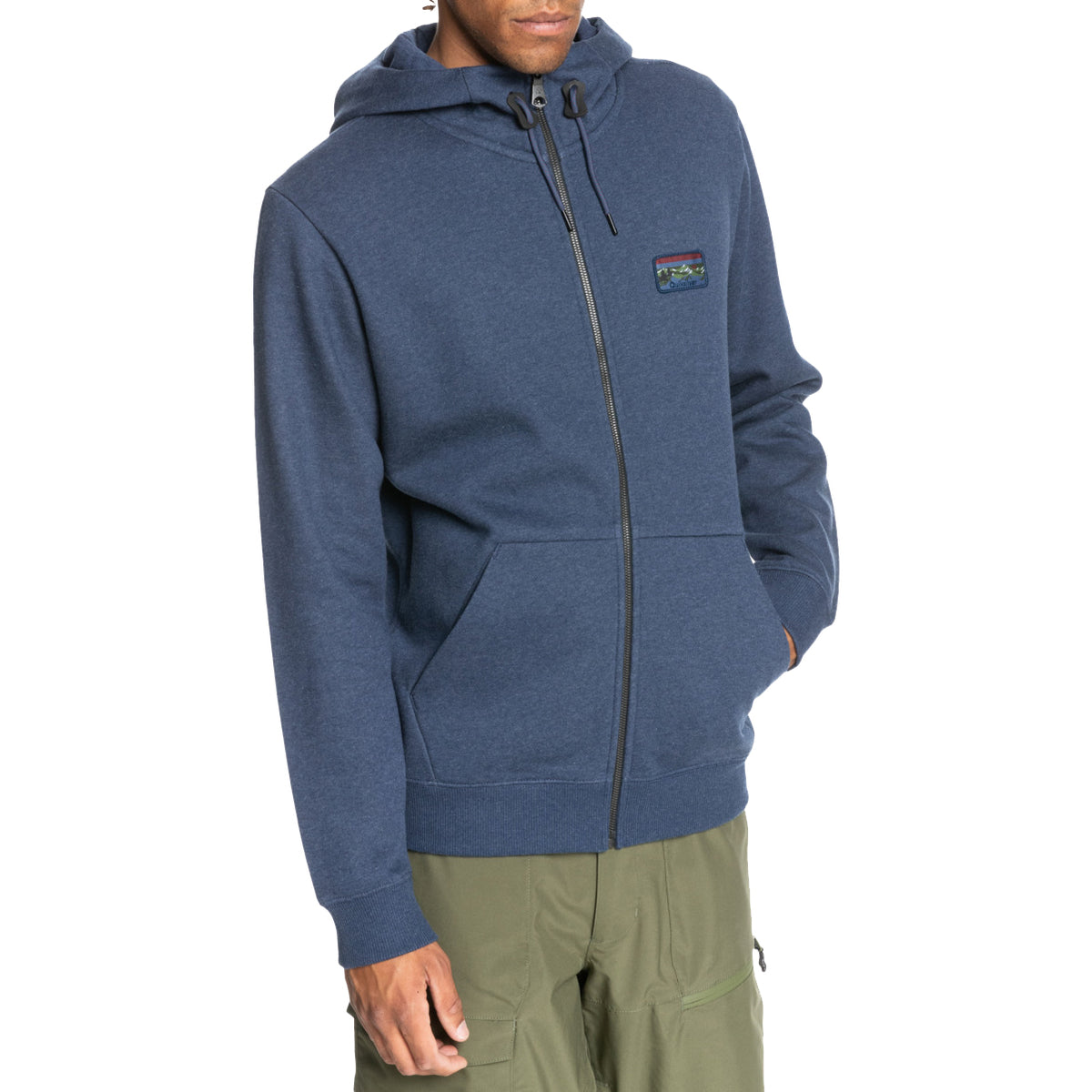 Quiksilver Big Logo Full Zip Hoodie - Men's Insignia Blue