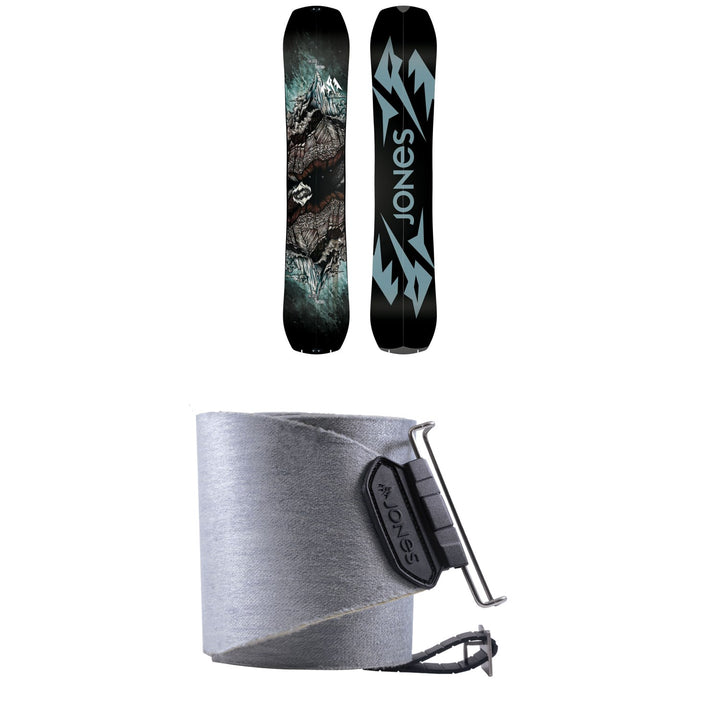 Jones Mountain Twin Splitboard 2023 + Nomad Pro Quick Tension Tail Clip Splitboard Skins