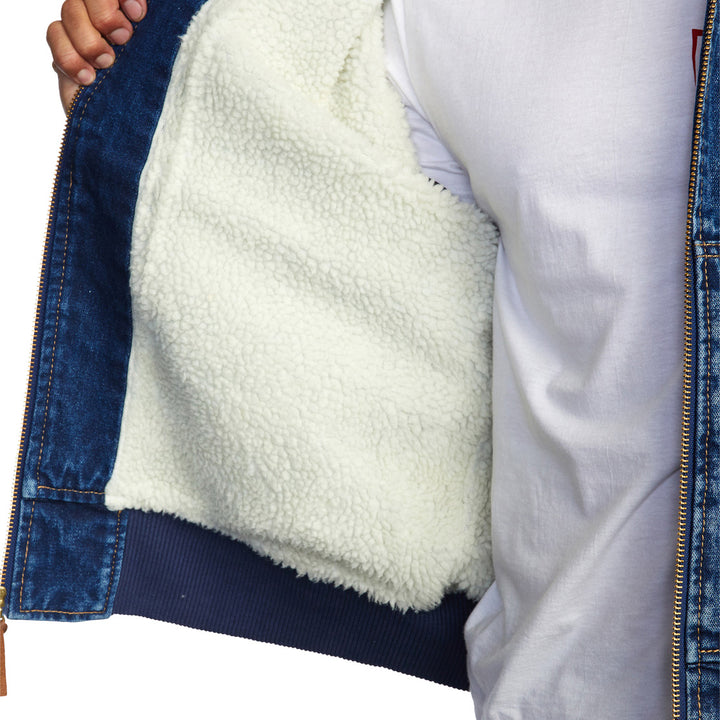 RVCA Chainmail Denim Hooded Jacket - Men's Rinse