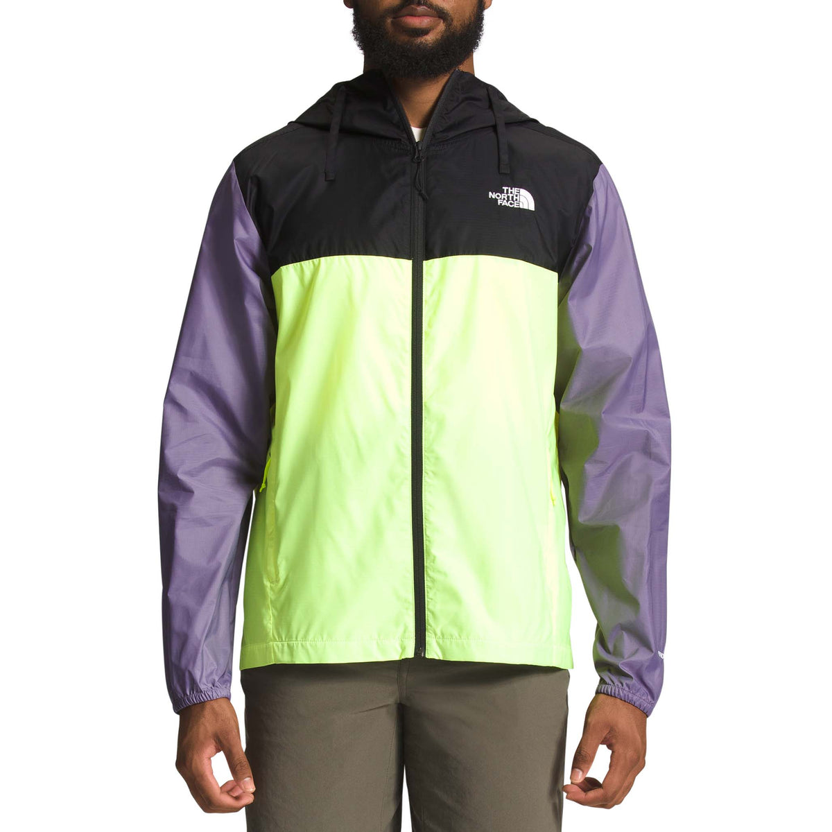 The North Face Cyclone 3 Windbreaker - Men's LED Yellow/TNF Black/Lunar Slate