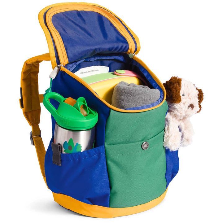 The North Face Mini Explorer Pack - Kids' TNF Red/Deep Grass Green/TNF Blue/Summit Gold