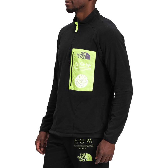 The North Face Trailwear Fantasy Ridge 1/2 Zip Up - Men's TNF Black/LED Yellow