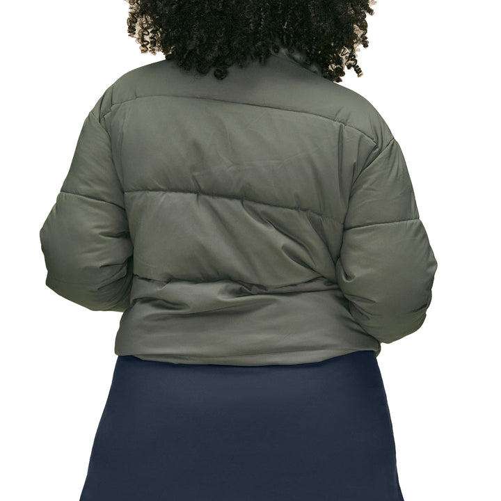Girlfriend Collective Cropped Recycled Puffer - Women's Thyme
