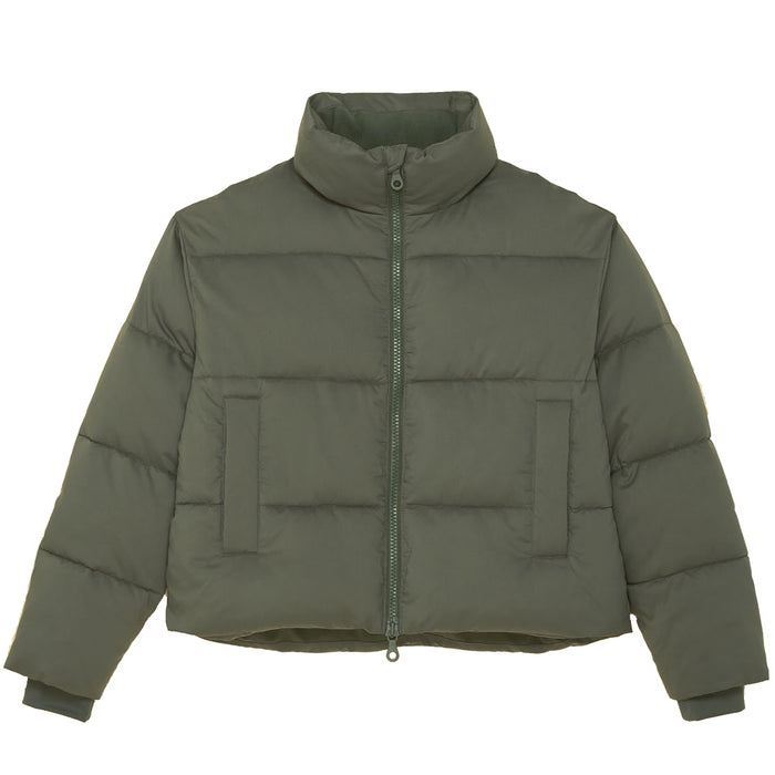 Girlfriend Collective Cropped Recycled Puffer - Women's Thyme