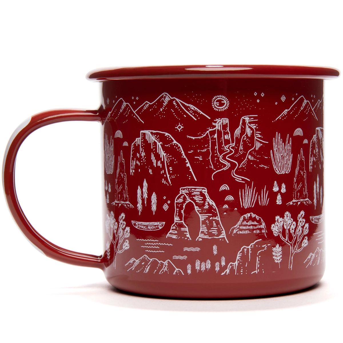 Parks Project National Parks Iconic Enamel Mug Dark Red