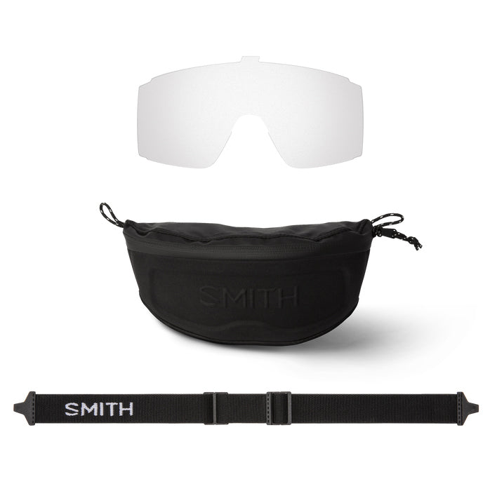 Smith Pursuit Sunglasses Matte Slate/ChromaPop Glacier Photochromic Copper To Gray With Red Mirror+Clear