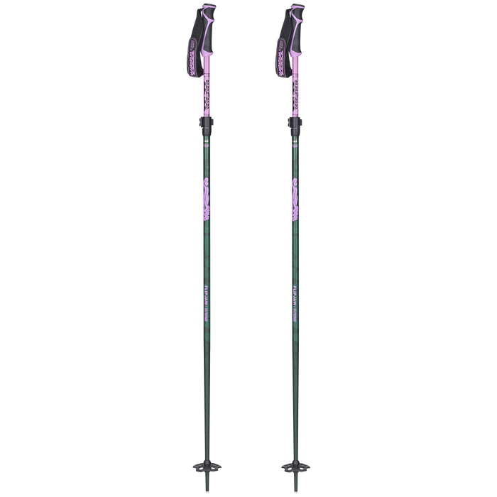 K2 Freeride Flipjaw Adjustable Ski Poles Green