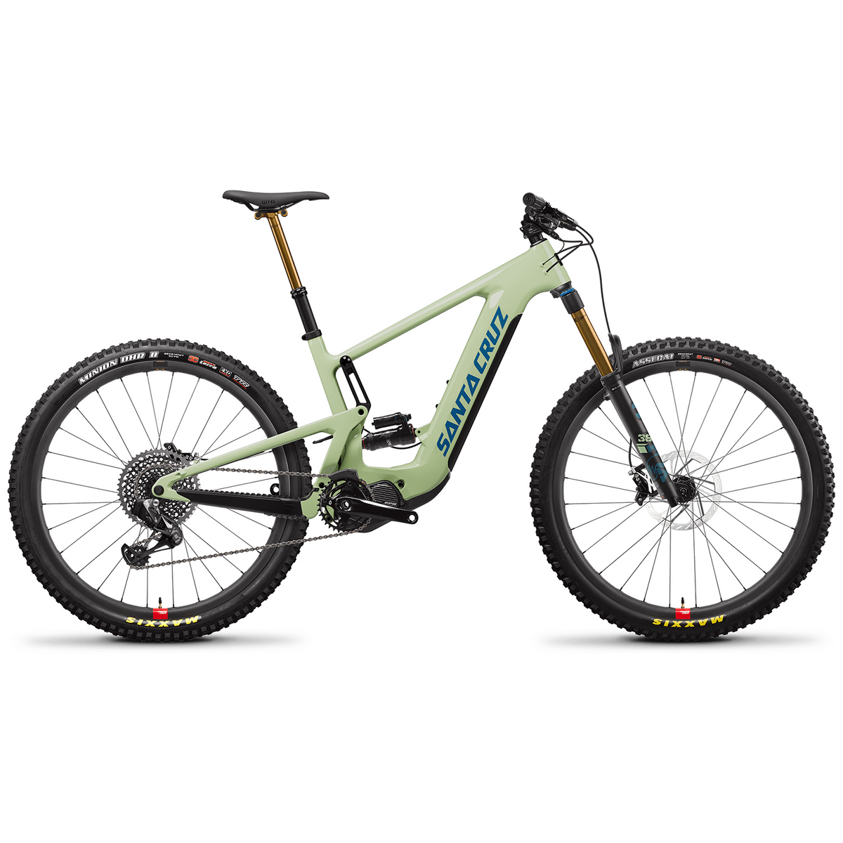 Santa Cruz Bicycles Heckler 9 CC X01 AXS Reserve E-Mountain Bike 2023 Gloss Avocado Green