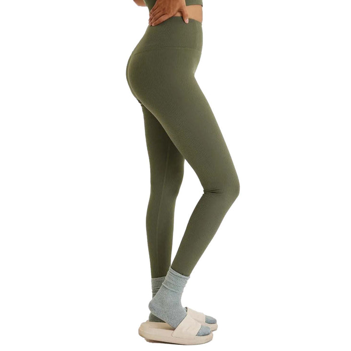 Girlfriend Collective Rib High-Rise Leggings - Women's Cypress