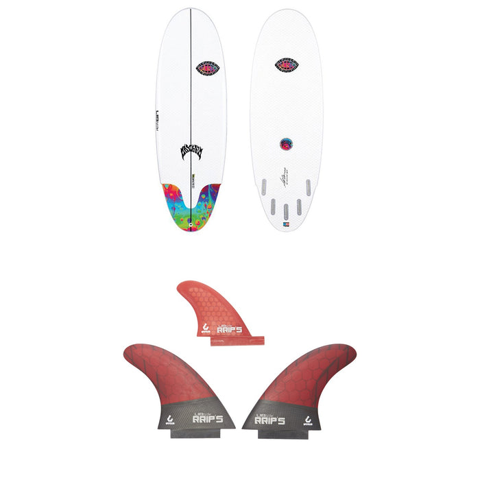 Lib Tech x Lost Freak Flag Bean Bag Surfboard + Lib Tech Twin + Trailer Fin Set
