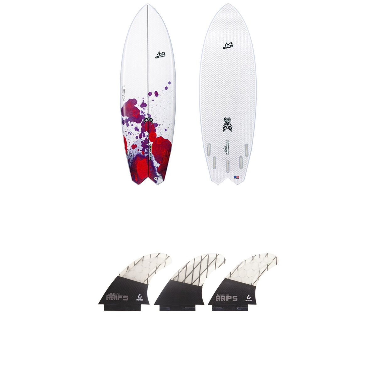 Lib Tech x Lost Hydra Surfboard + Tri Medium Fin Set